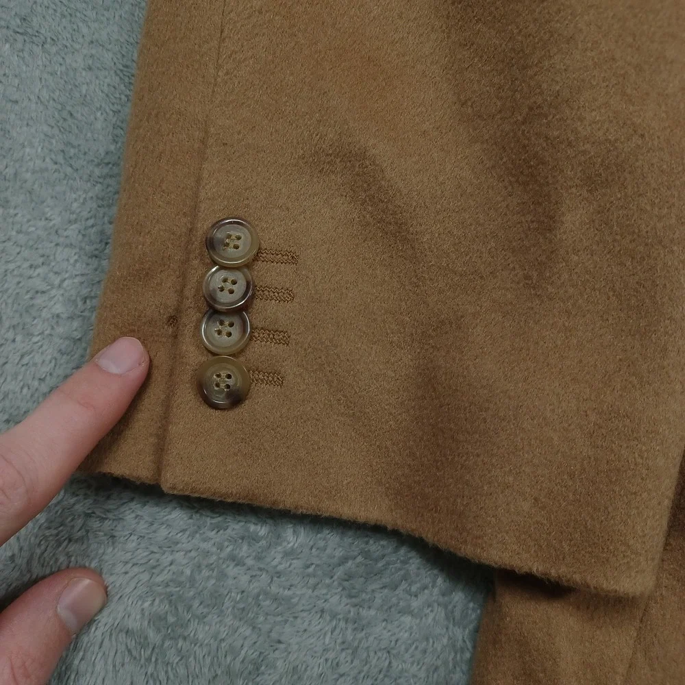 Eduard Dressler Blazer Mens 54‎ brown Cashmere Pockets Loro Piana